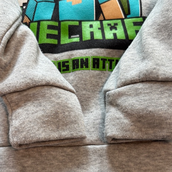 Gray Minecraft Hoodie with Characters - Picture 3 of 4